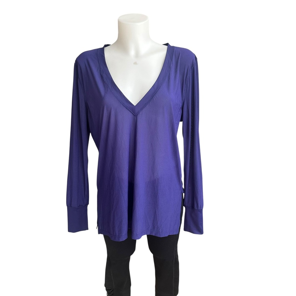 Lululemon Get low v neck long sleeve Oversized Athleisure top Violet NEW size 6